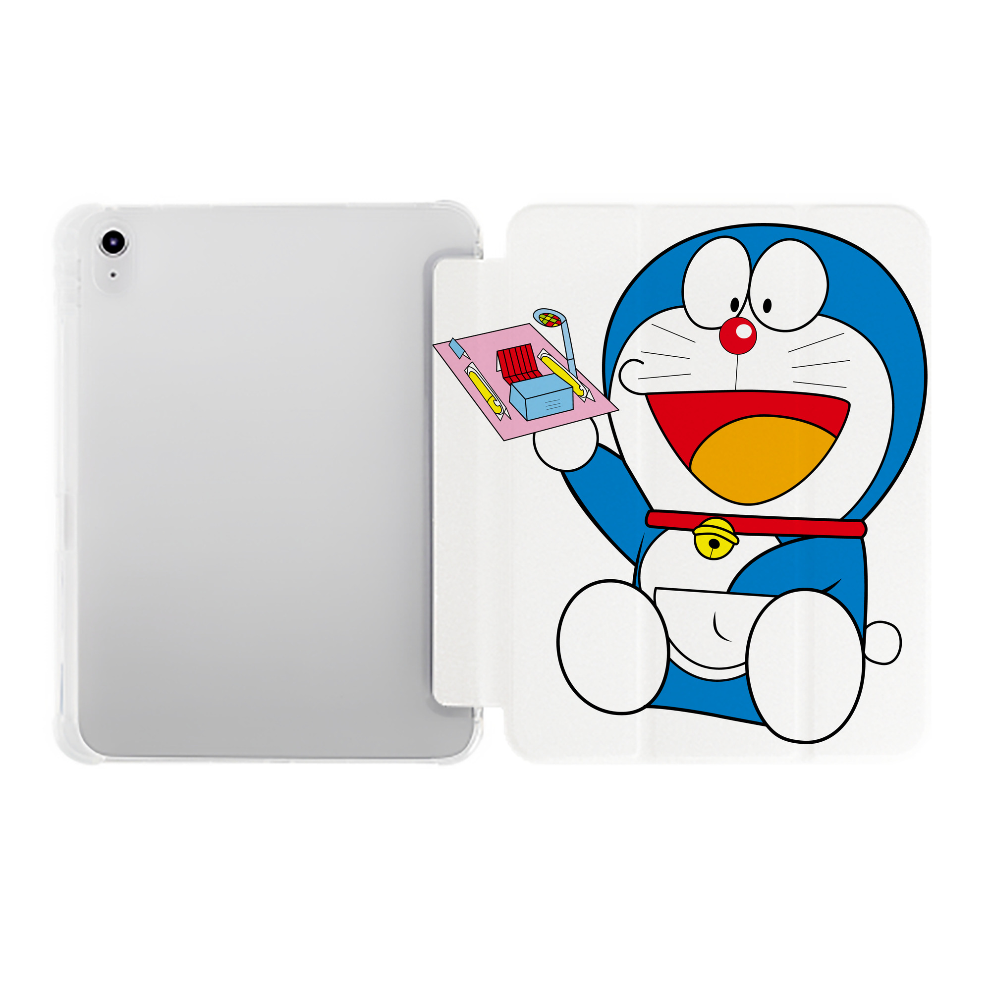 （画像用） ドラえもん Doraemon IPad ケース ペン収納付き 三つ折りスタンド PUレザー×シリコン 対応機種9.5/10.5/10.9インチ